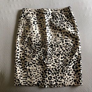LOFT Cheetah/Leopard Print Pencil Skirt